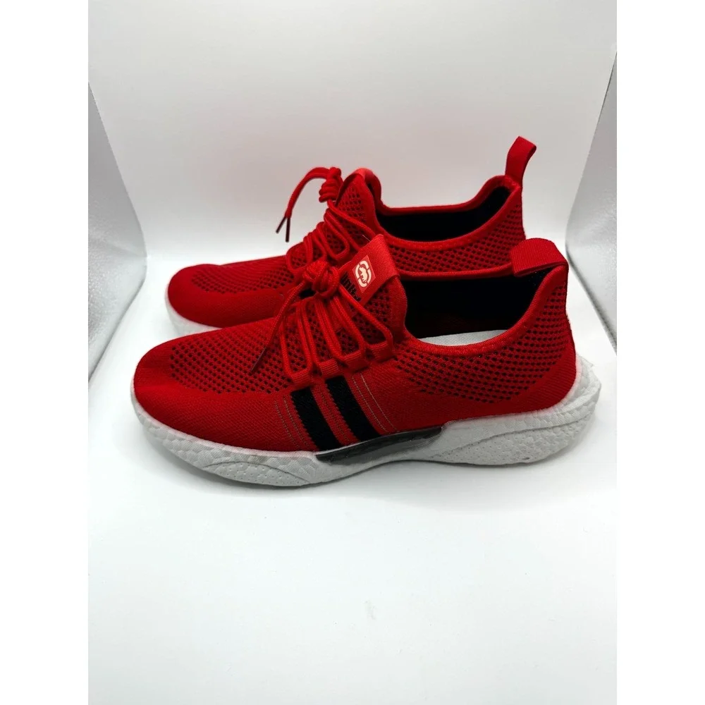Ecko Unltd. Mens 10‎ Us Sneaker Red White Mesh Low Top Running Athletic Shoes
